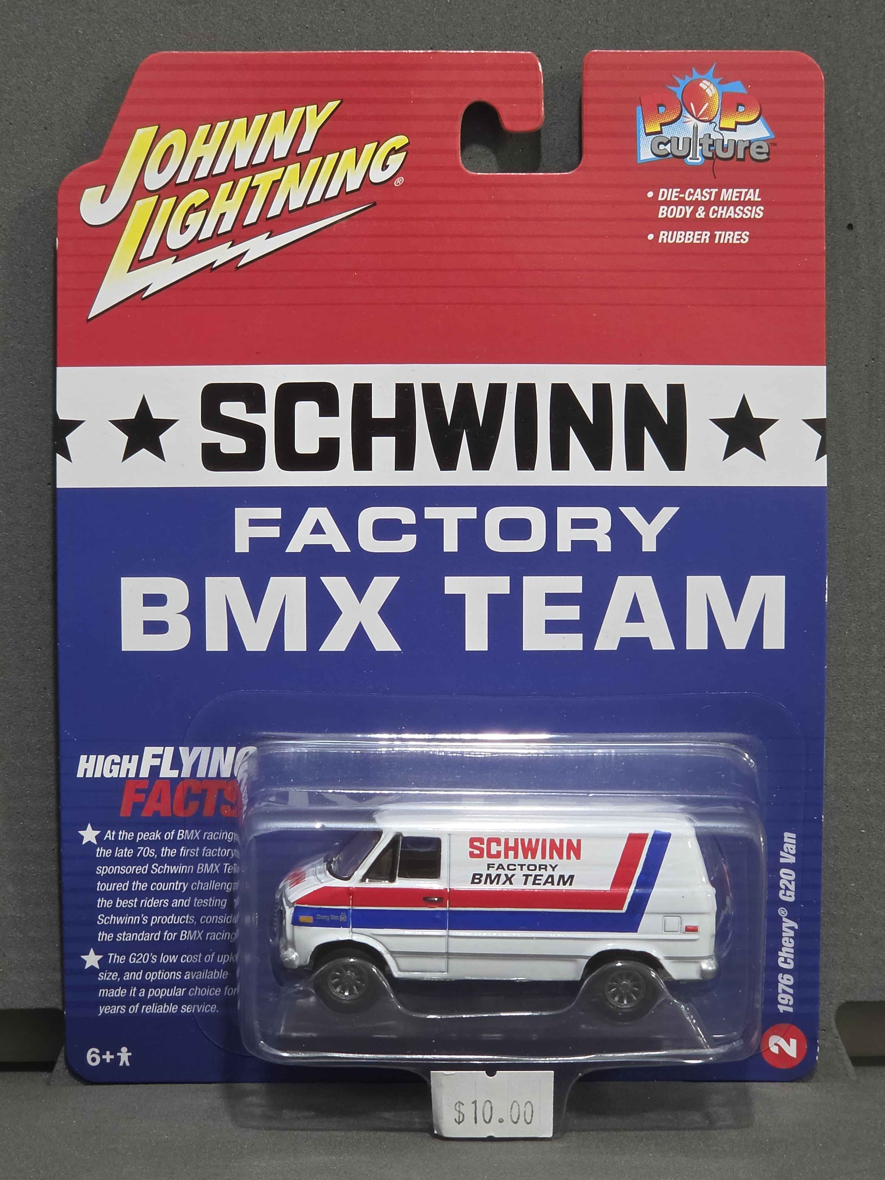 Johnny Lightning - 1976 Chevy G20 Van - Schwinn Factory BMX Team