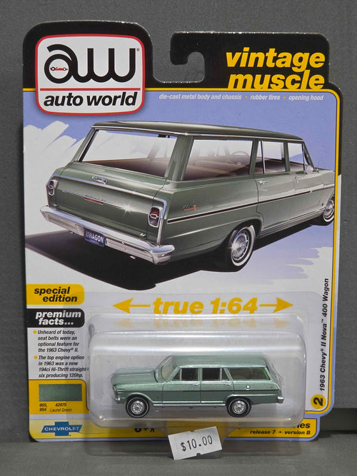 AutoWorld: 1963 Chevrolet Nova II Wagon in Laurel Green