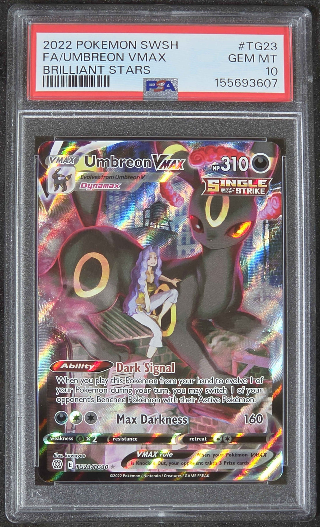 Umbreon VMAX - SWSH09: Brilliant Stars Trainer Gallery (SWSH09:TG) - PSA 10