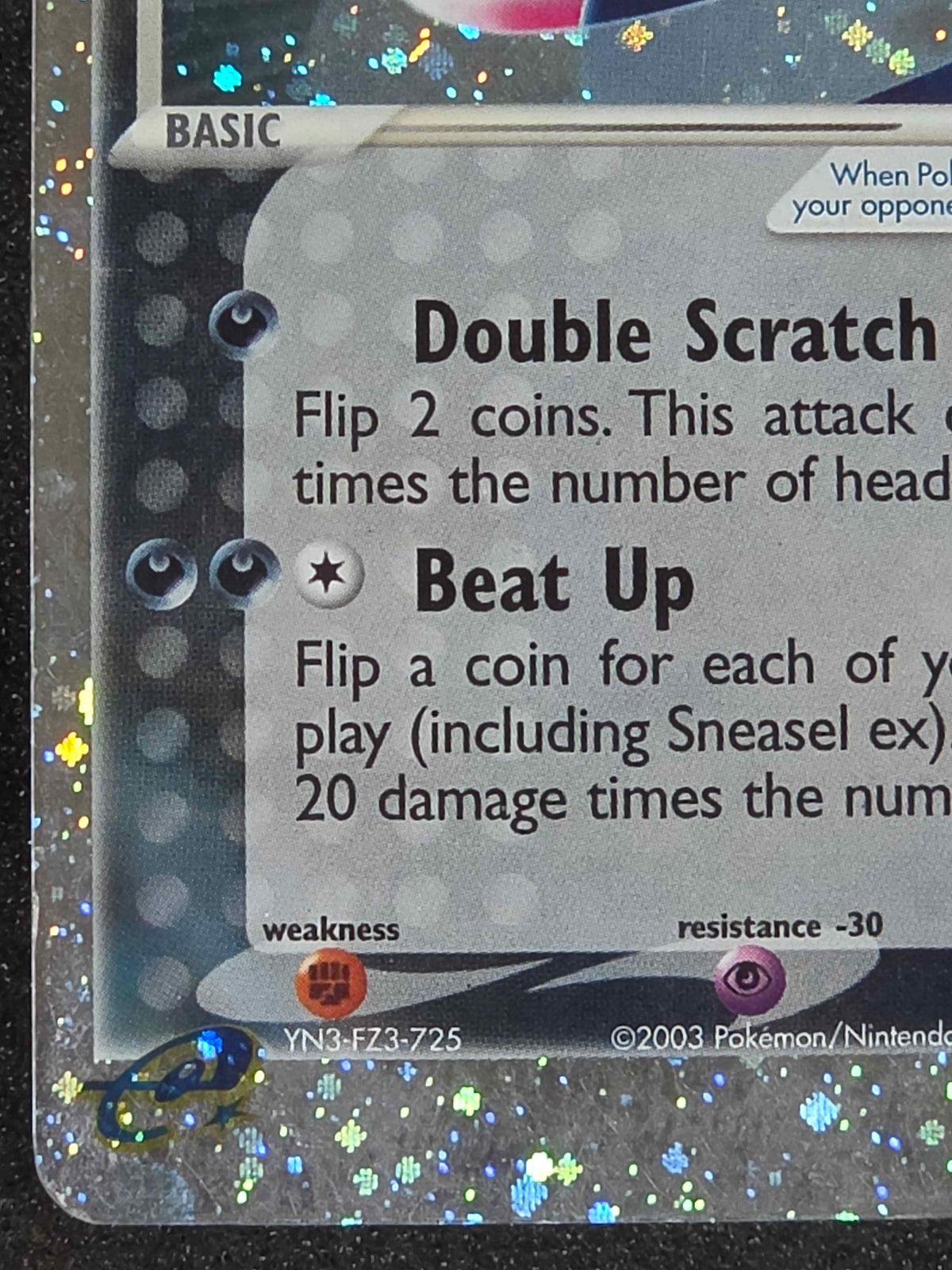 Sneasel ex - EX Ruby and Sapphire (RS)