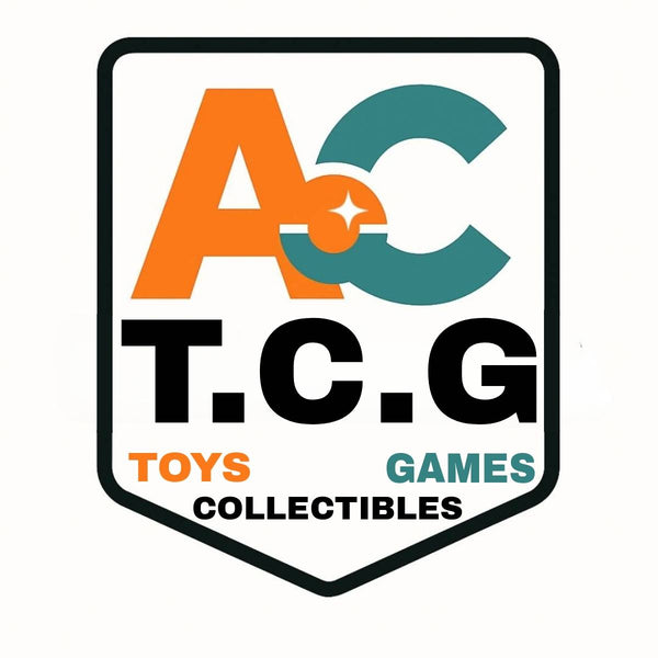 Logo of AC TCG with 'Toys', 'Games', and 'Collectibles' text on a transparent background.