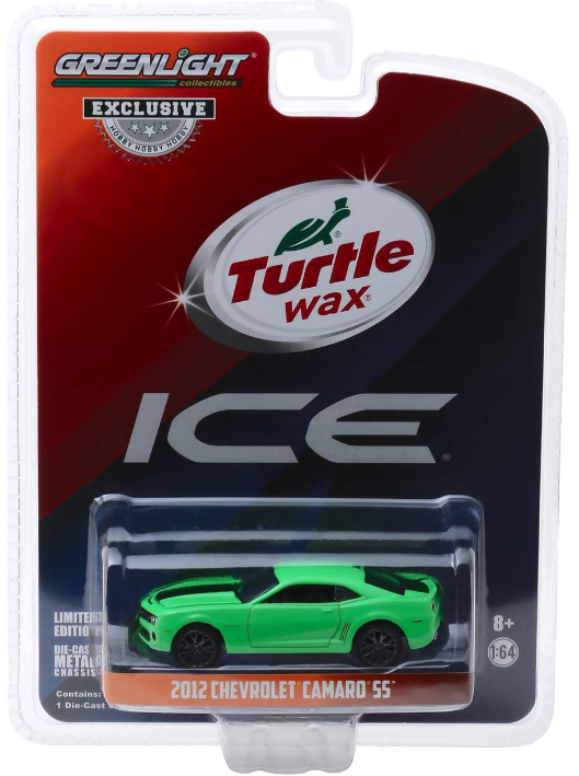 GreenLight: Turtle Wax Ad Cars - 2012 Chevrolet Camaro SS-Turtle Wax Ice "Protect the Body, Free the Soul"