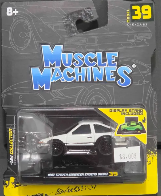 Maisto Muscle Machines 1983-85 Toyota Sprinter Trueno AE86 (White)