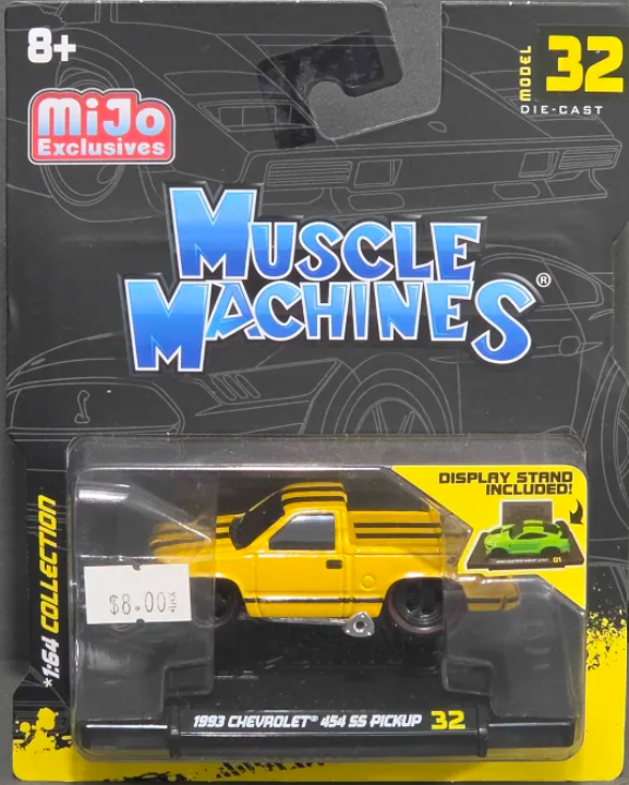 Maisto Muscle Machines 1993 Chevrolet 454 SS Pickup Truck (Yellow)