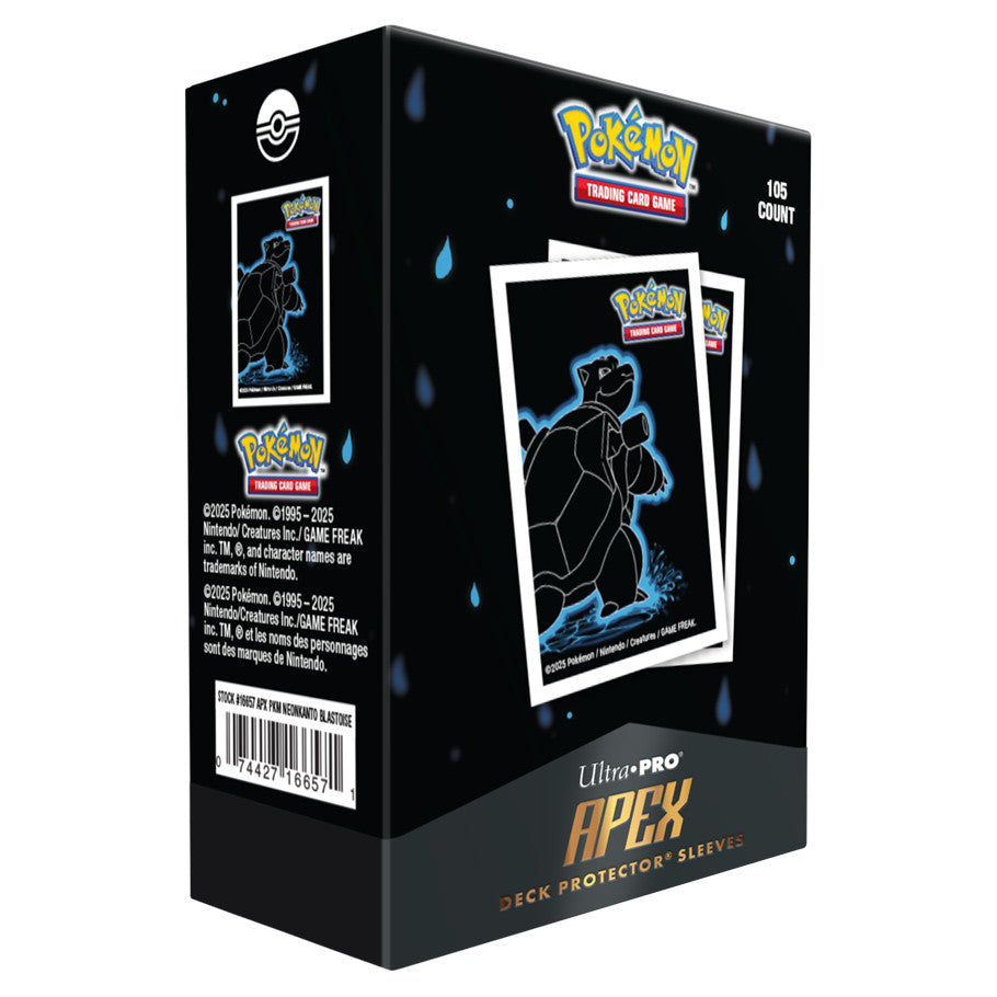 Ultra Pro: APEX Deck Protector Sleeves - NEON KANTO BLASTOISE