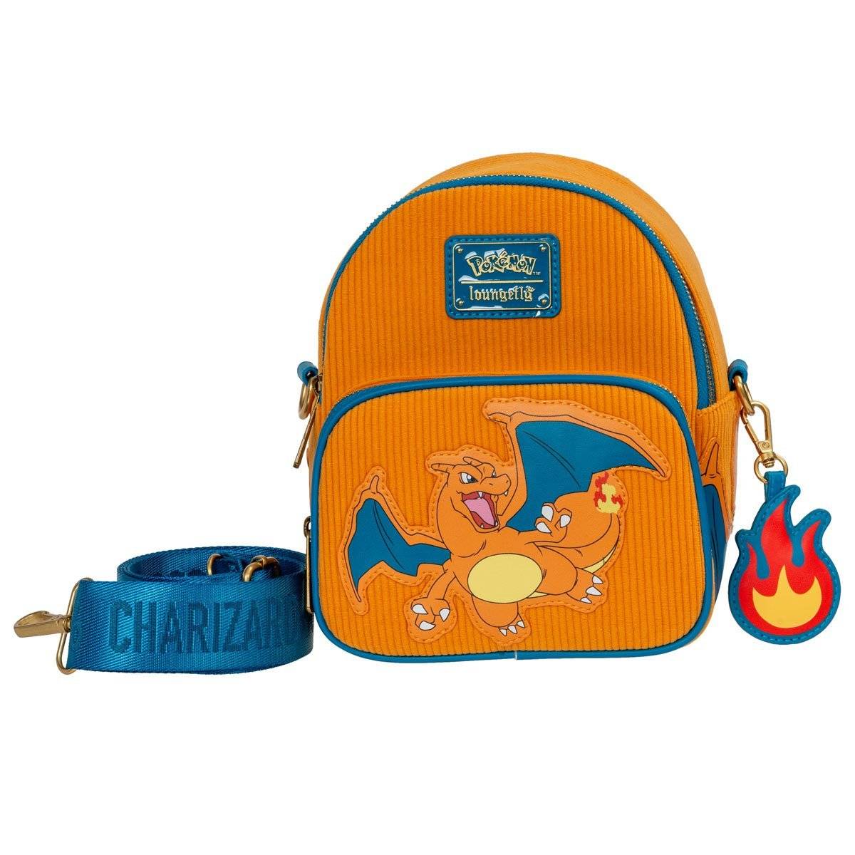 Loungefly: Charizard Corduroy Convertible Mini-Backpack