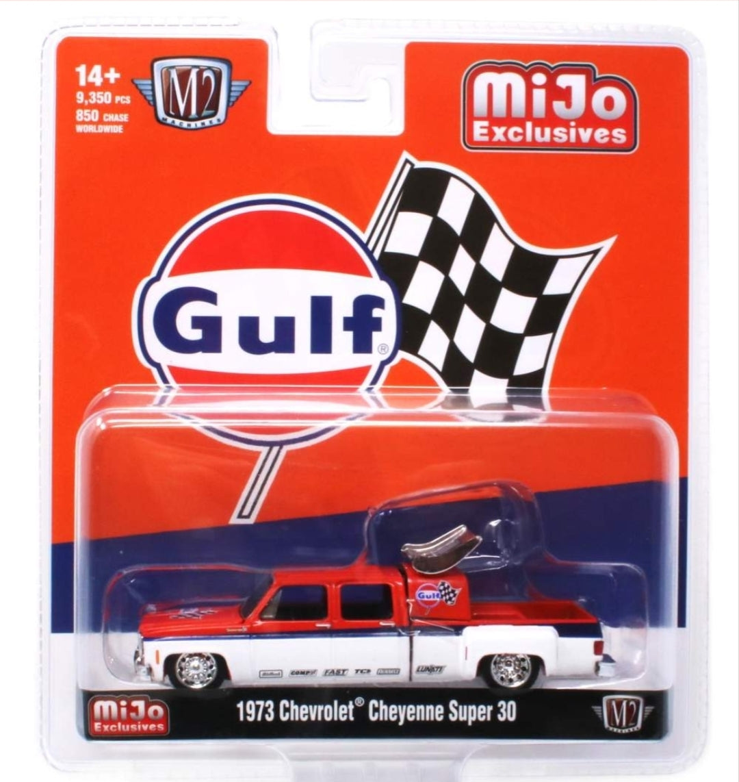1:64 1973 Chevrolet Cheyenne Super 30 "Gulf Racing" (Orange/Blue/White)