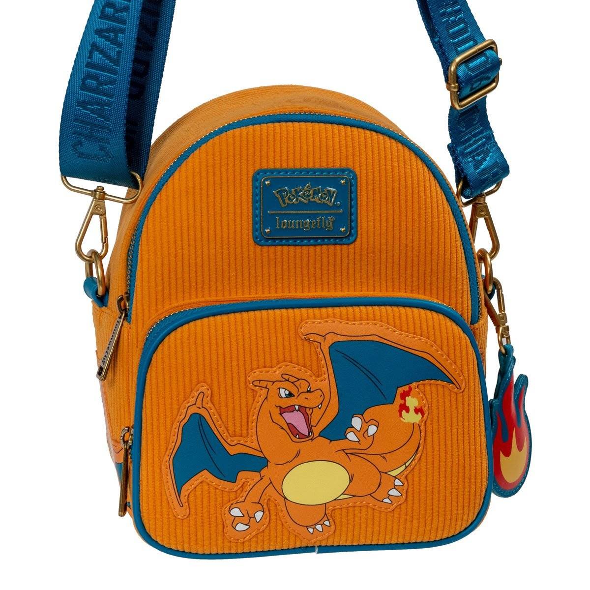 Loungefly: Charizard Corduroy Convertible Mini-Backpack
