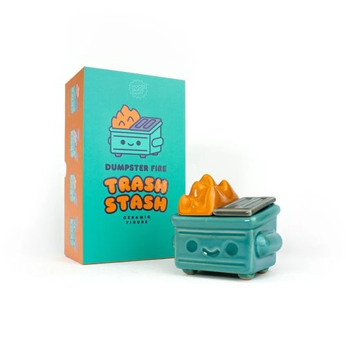 Dumpster Fire Trash Stash Ceramic Figure - 100% Soft