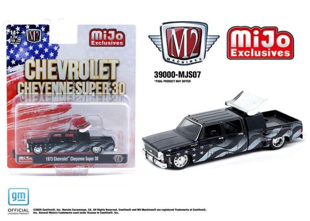 1:64 1973 Chevrolet Cheyenne Super 30 "Stars & Stripes" (Black)