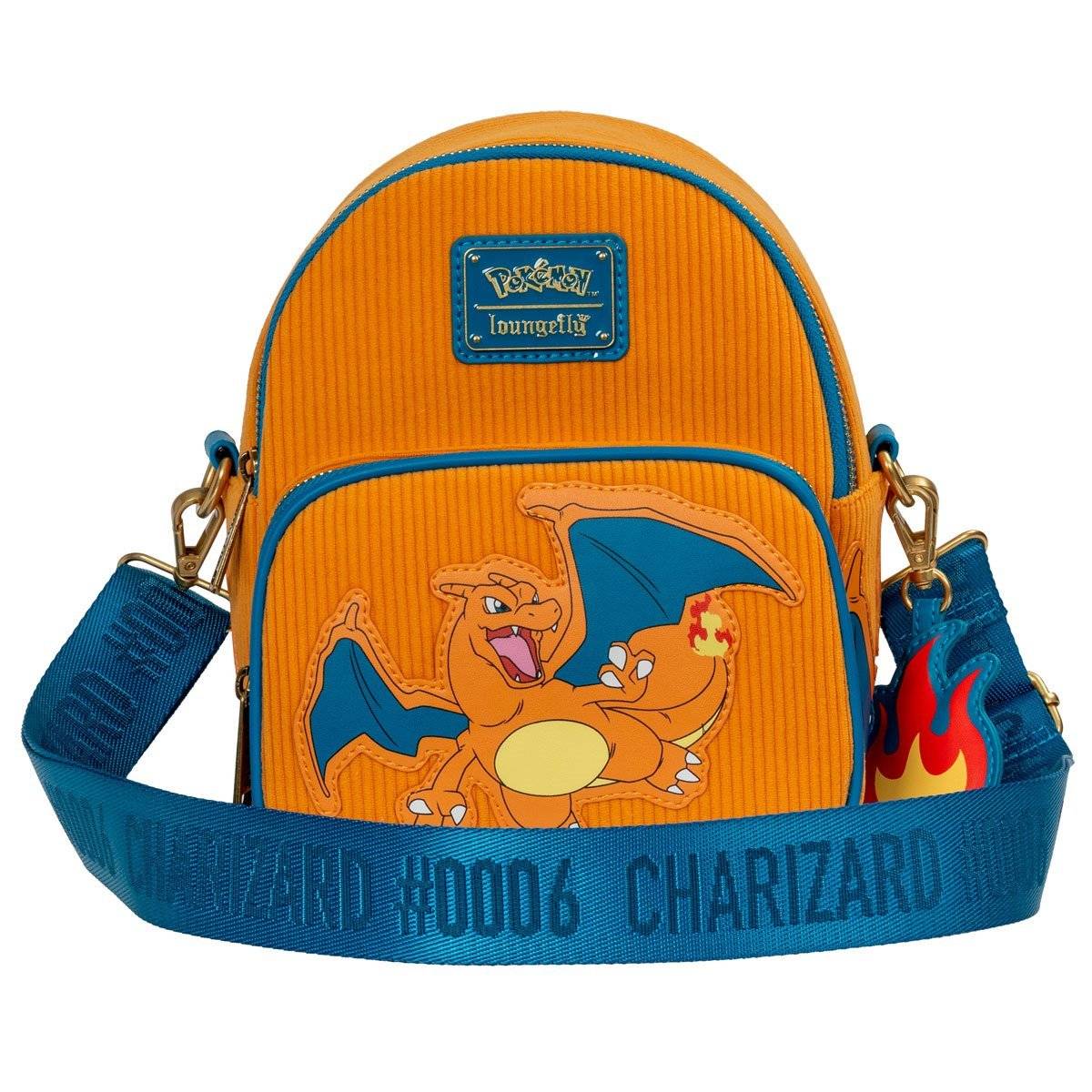 Loungefly: Charizard Corduroy Convertible Mini-Backpack