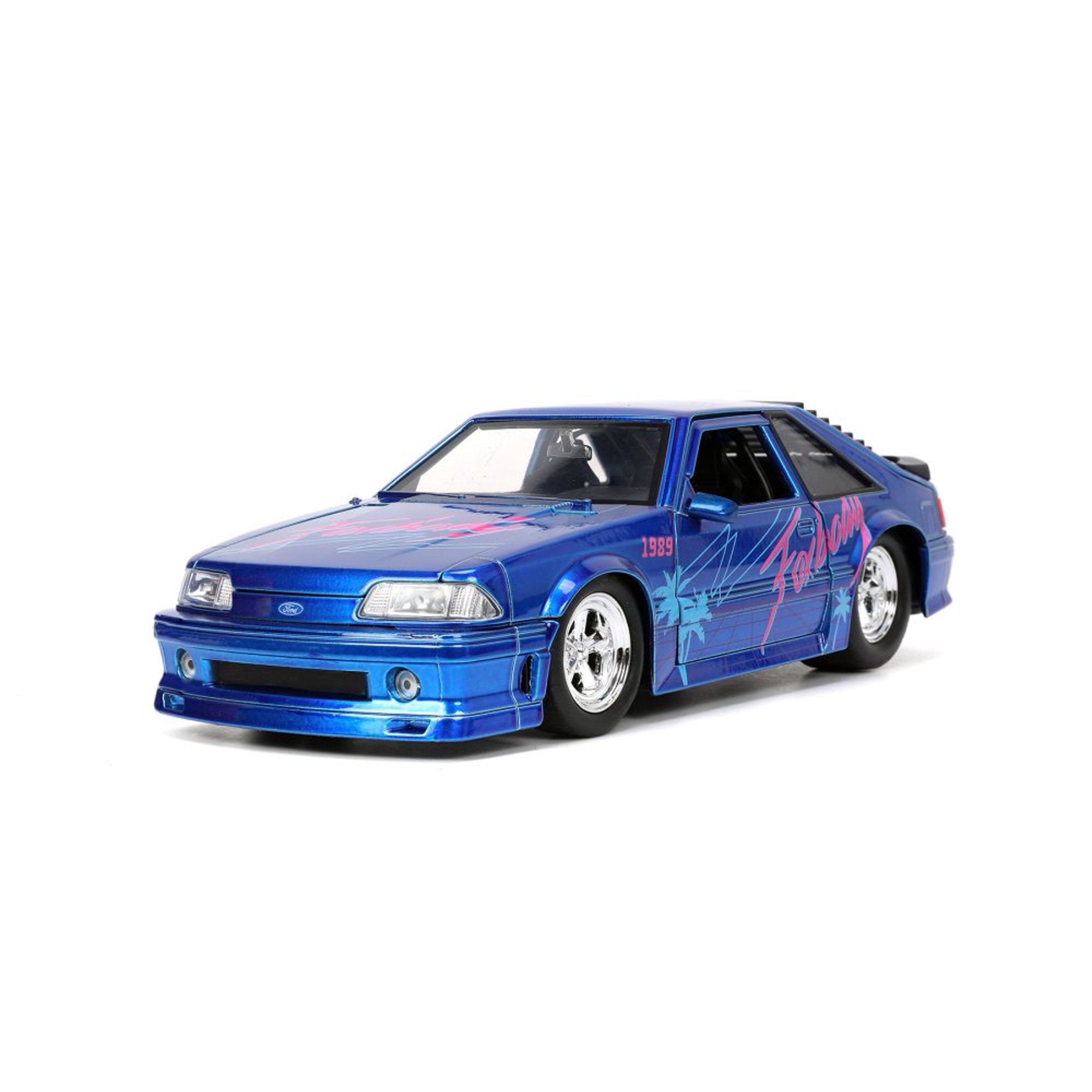 1:24 1989 Ford Mustang GT Foxbody (Blue w/Graphics) "I Love the 1980's"