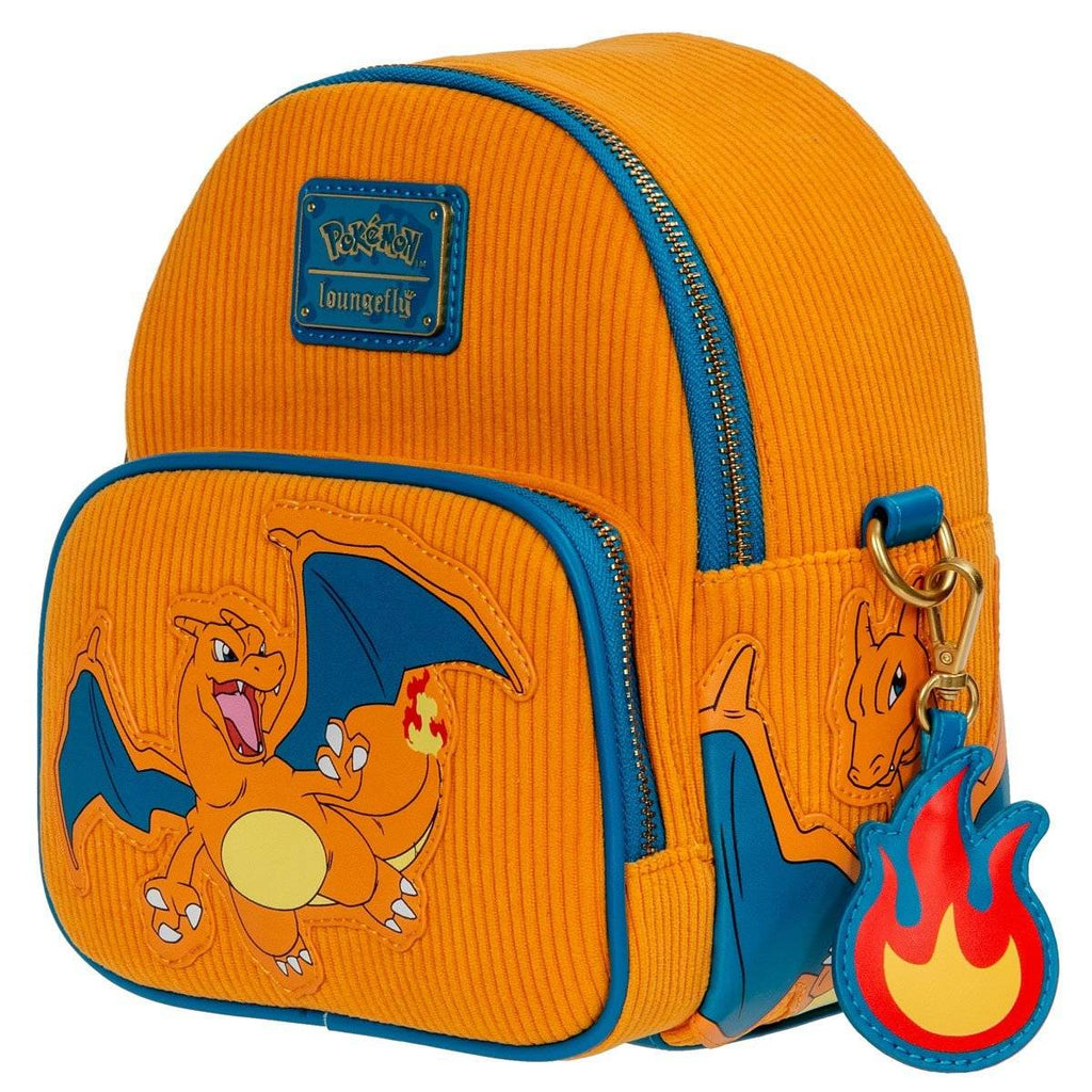 Loungefly: Charizard Corduroy Convertible Mini-Backpack