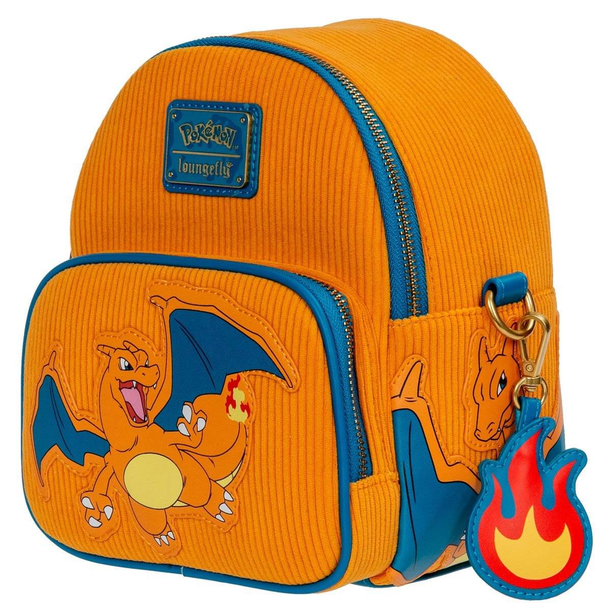 Loungefly: Charizard Corduroy Convertible Mini-Backpack