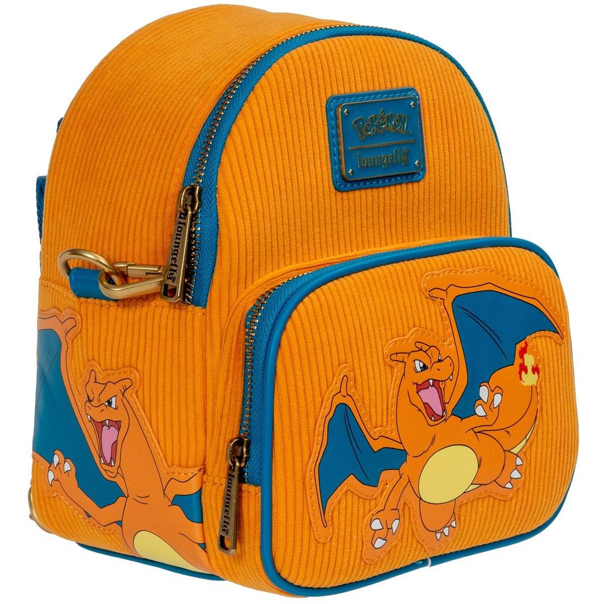 Loungefly: Charizard Corduroy Convertible Mini-Backpack