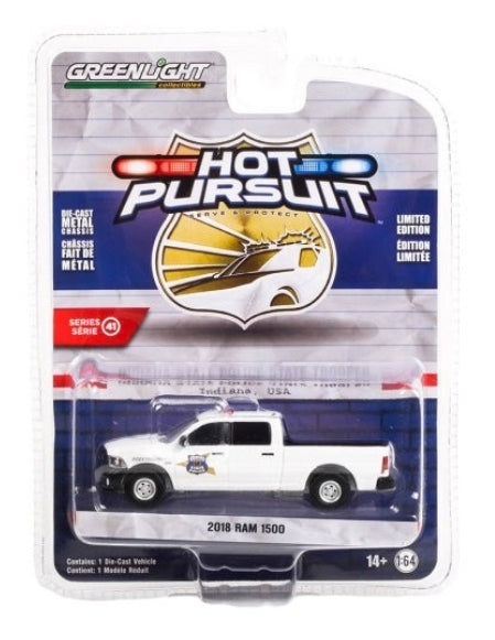 GreenLight Hot Pursuit Series 41 – 2018 RAM 1500 Indiana State Police