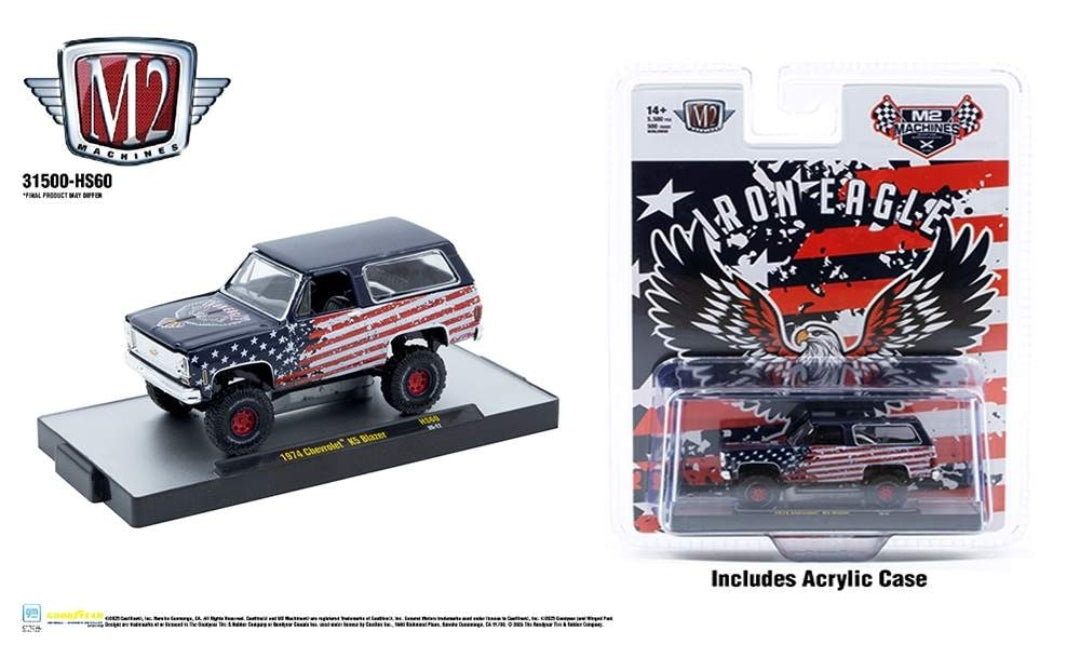 1:64 1974 Chevrolet K5 Blazer "Iron Eagle" (Blue/Red/White)